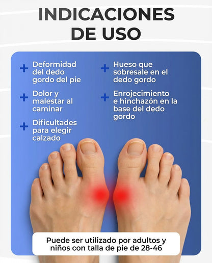 Corrector de Juanete con Perilla gradual ajustable