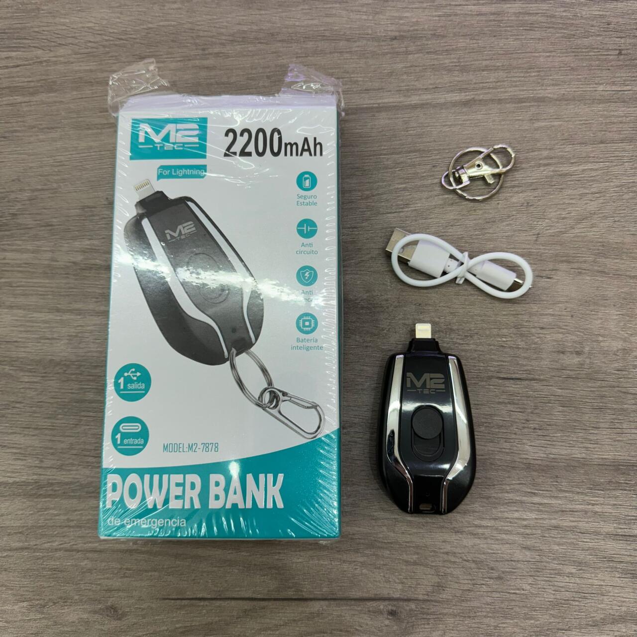 Llavero Cargador Tipo C/Lightning 2220mAh