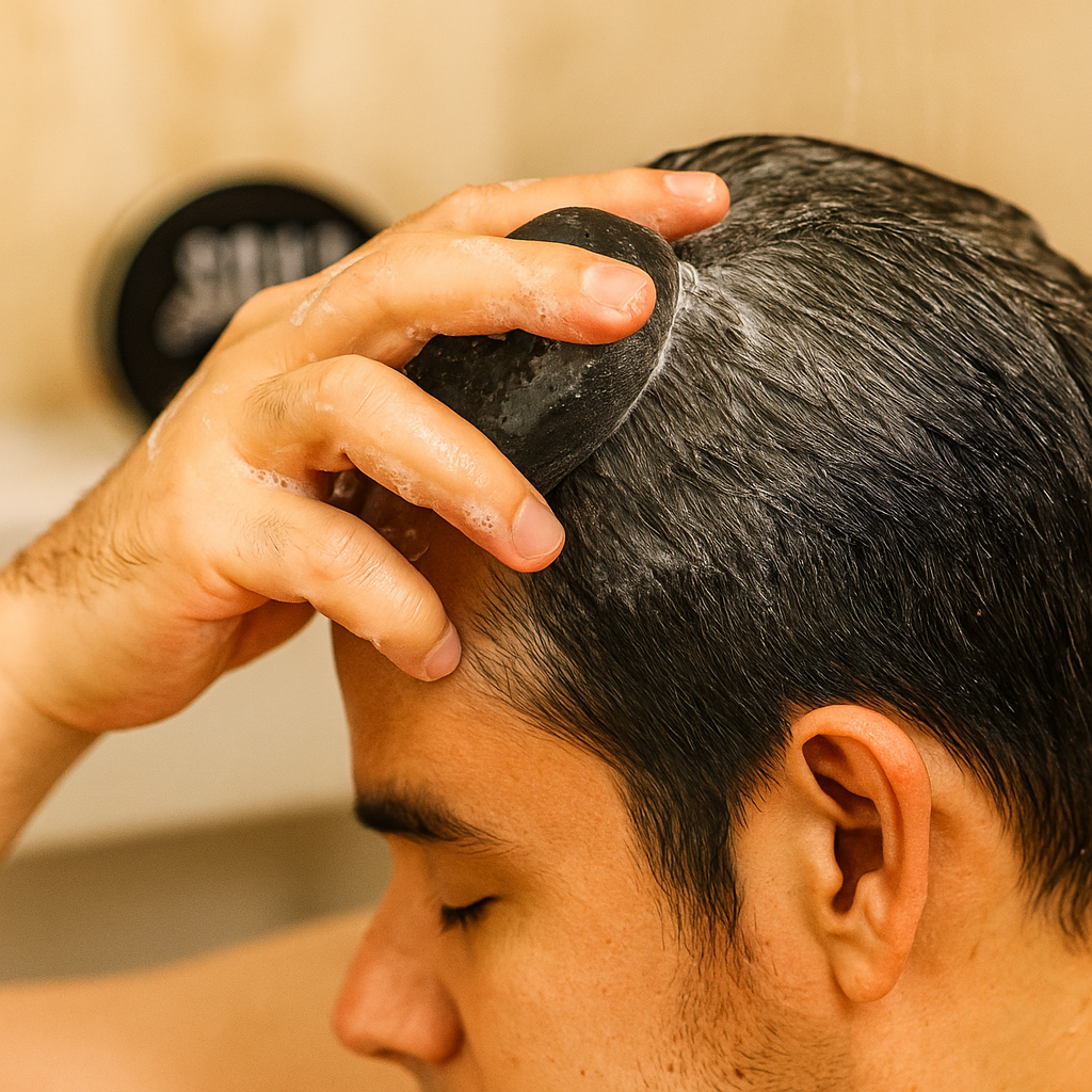 Jabón Natural Anti-Canas 2 en 1 | Cubre Cabello, Barba y Cejas | 100% Sin Químicos, Hidratación y Prevención de Nuevas Canas