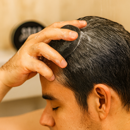 Jabón Natural Anti-Canas 2 en 1 | Cubre Cabello, Barba y Cejas | 100% Sin Químicos, Hidratación y Prevención de Nuevas Canas