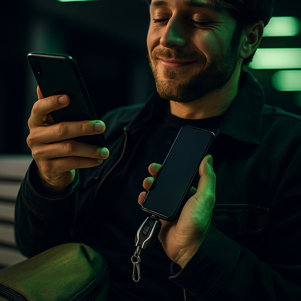 Llavero Cargador Tipo C/Lightning 2220mAh