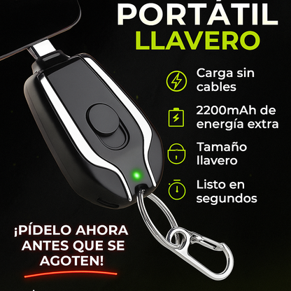 Llavero Cargador Tipo C/Lightning 2220mAh