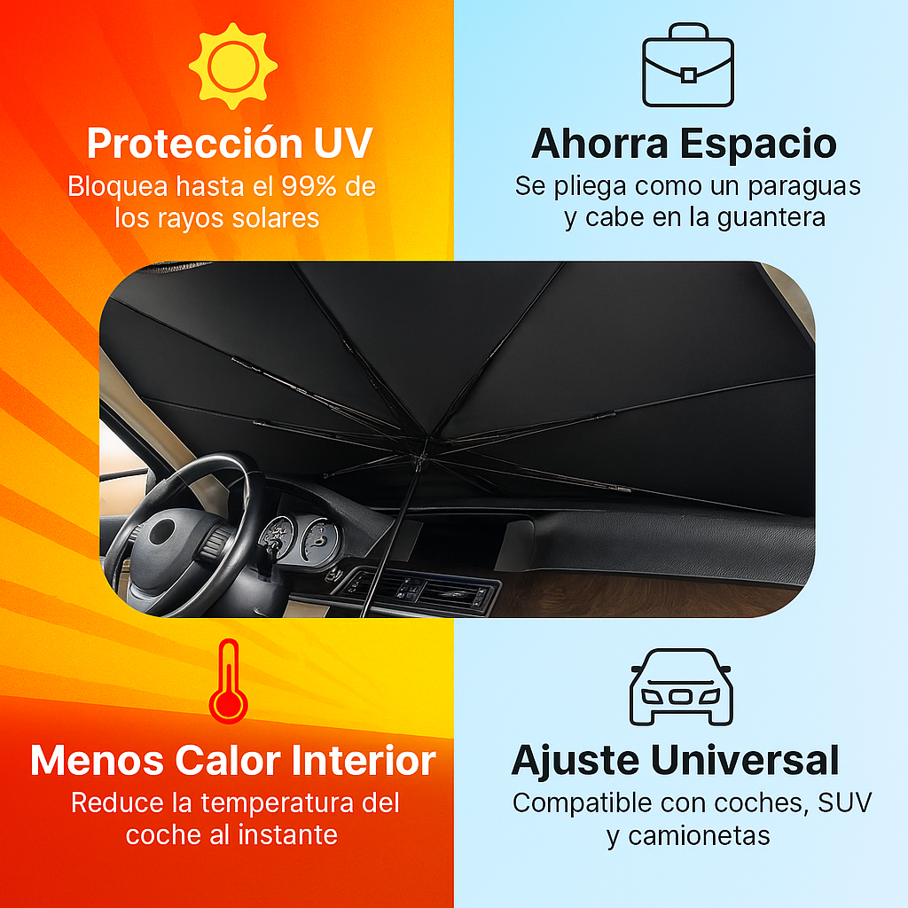 BrisaCar - Parasol plegable de coche universal