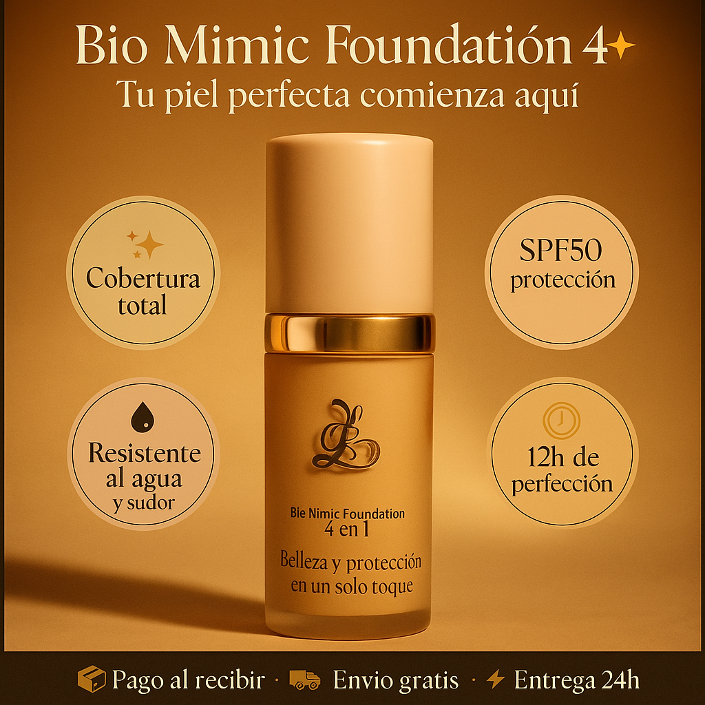Base Bio Mimic Foundation  4 en 1