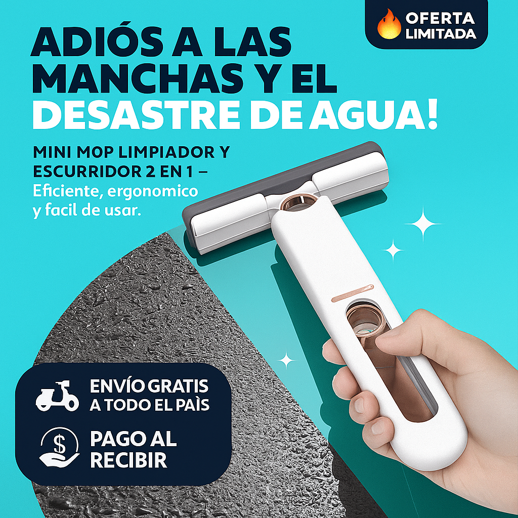 Mini Mop™ – Limpieza Instantánea 2 en 1 -50% OFF