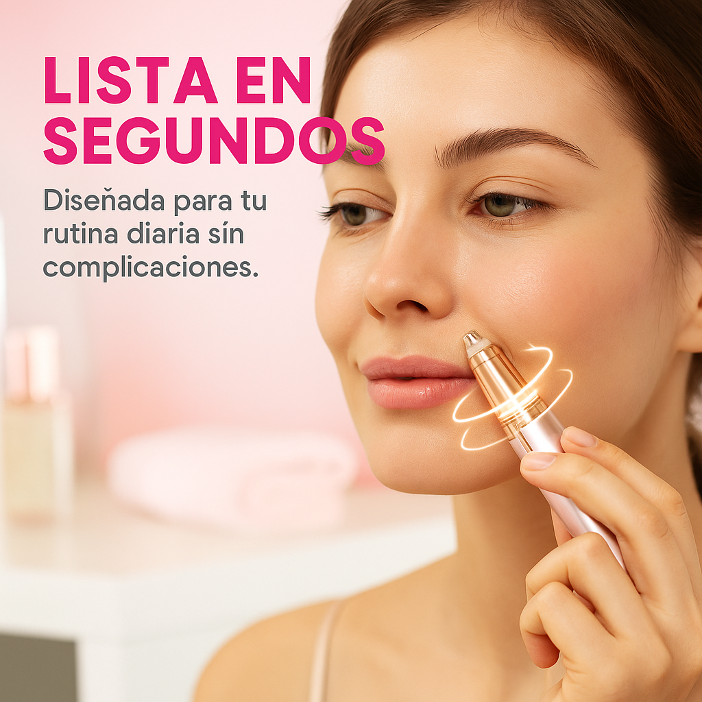 SoftTouch™ | BASTA DE CERA Y PINZAS: Depilación Facial Instantánea y Portátil.