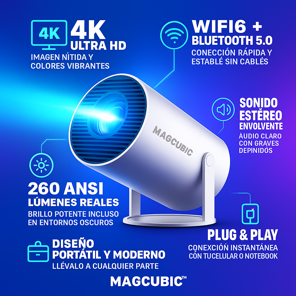 Proyector Portable MAGCUBIC 4K Pro