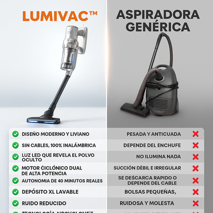 LUMIVAC™ — Luz, potencia y libertad.