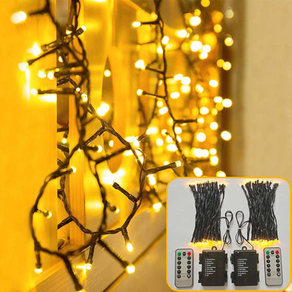 Luces Navidad Exterior Solares Guirnalda Led 20m Impermeable 200 Luces Cálidas