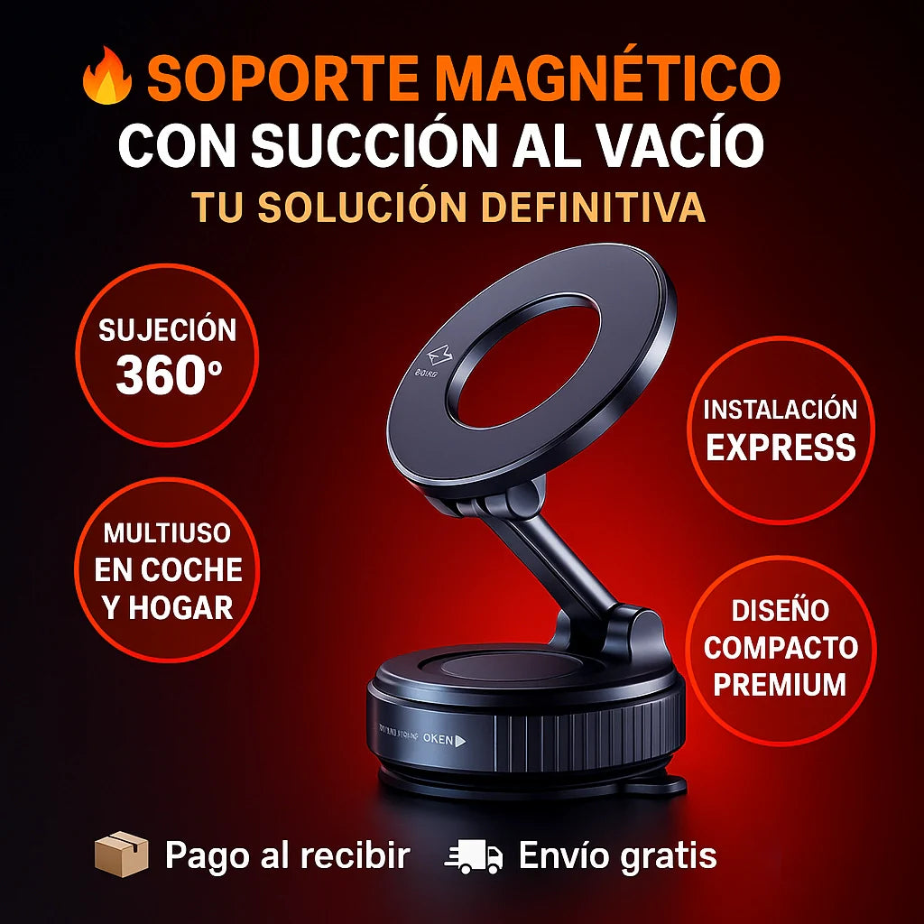Soporte Premium 360° – Estabilidad total en coche y hogar (Stock Limitado)