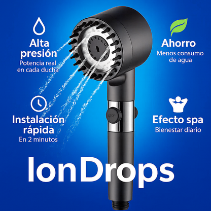 IonDrops™ -  La Ducha Potente que Ahorra Agua y Revitaliza Tu Cuerpo