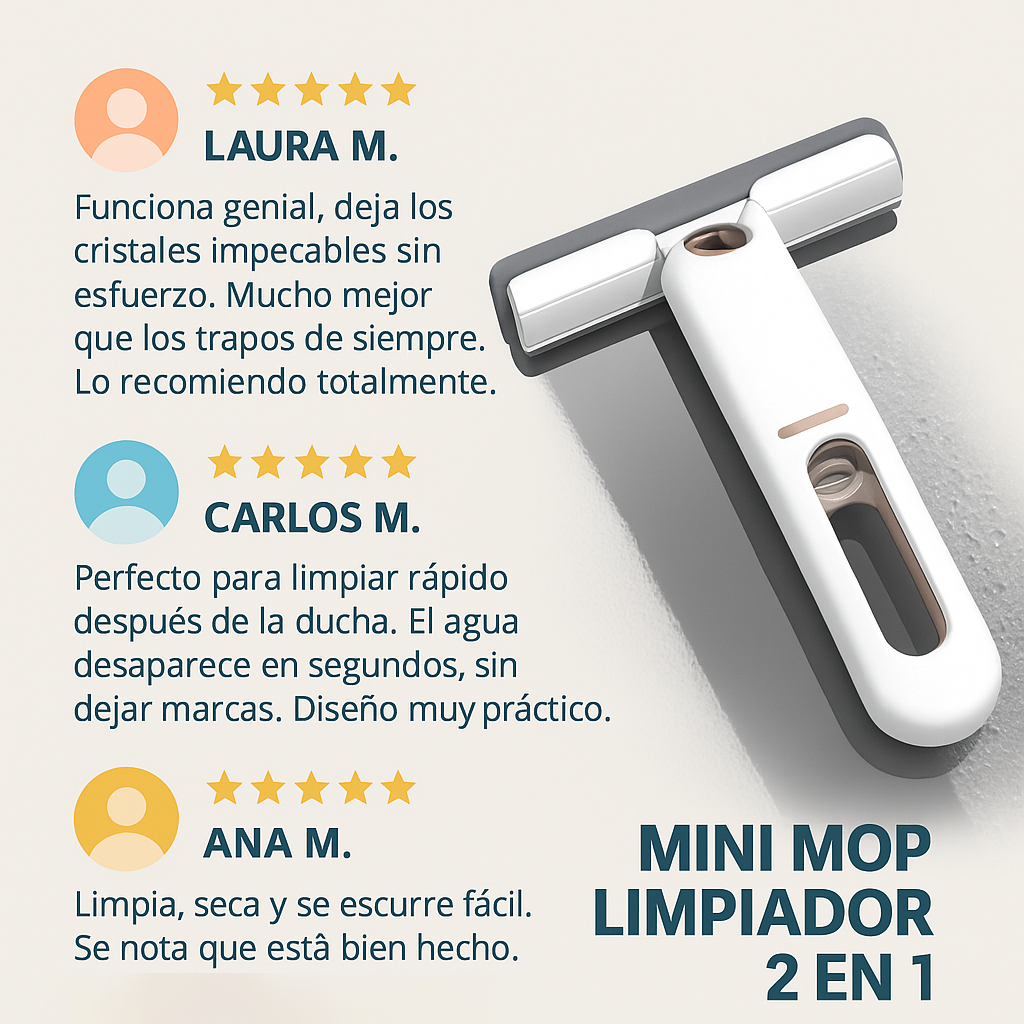 Mini Mop™ – Limpieza Instantánea 2 en 1 -50% OFF