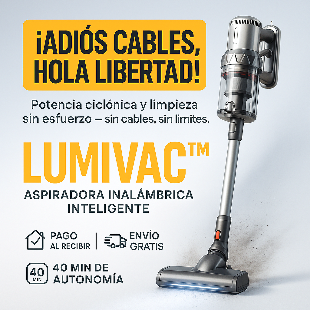 LUMIVAC™ — Luz, potencia y libertad.