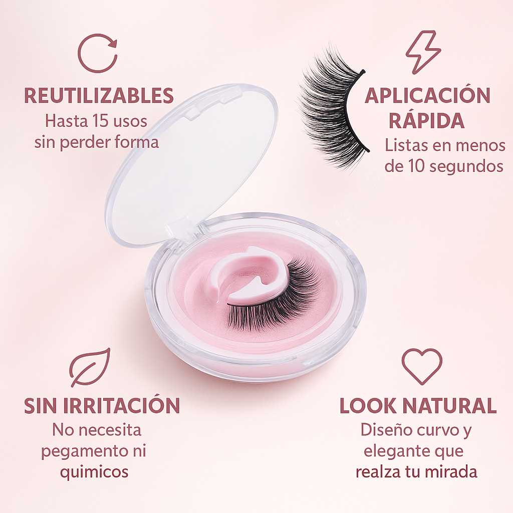 AutoLash© - Pestañas Postizas Autoadhesivas Reutilizables - 2ud