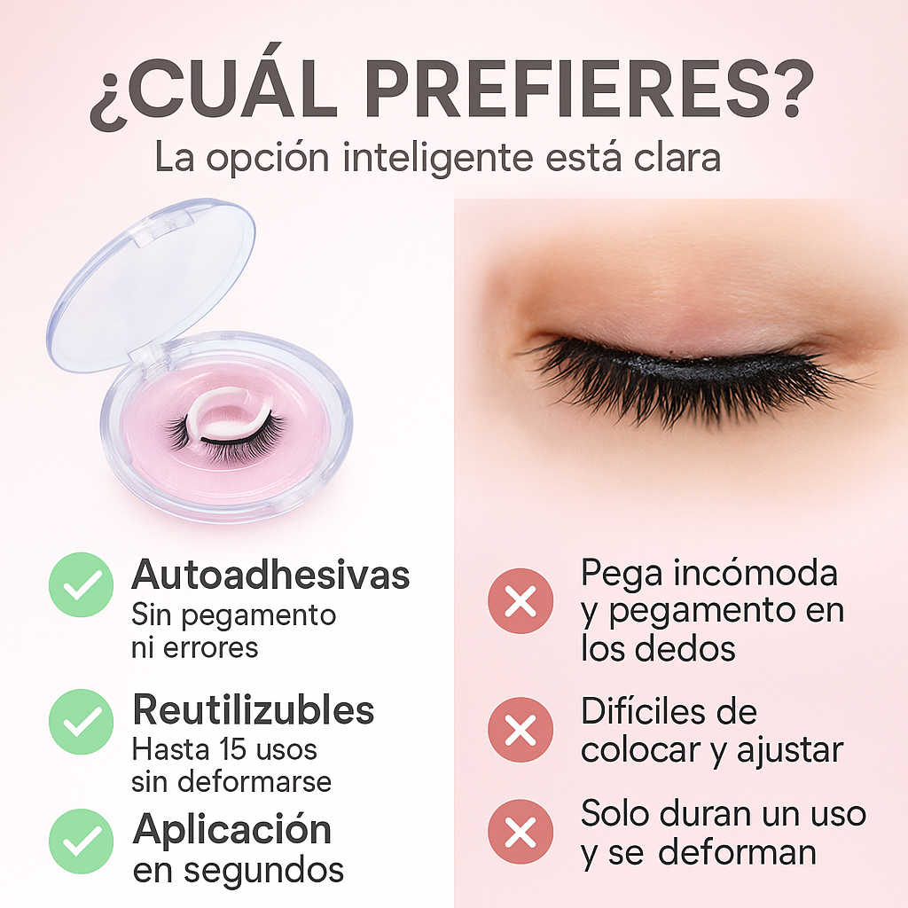 AutoLash© - Pestañas Postizas Autoadhesivas Reutilizables - 2ud