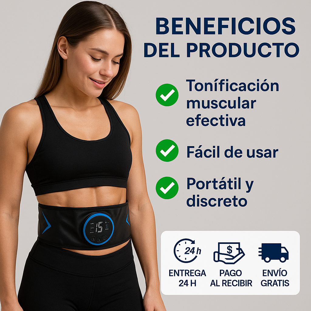 Cinturón Abdominal Adelgazante EMS – Tonifica sin Esfuerzo