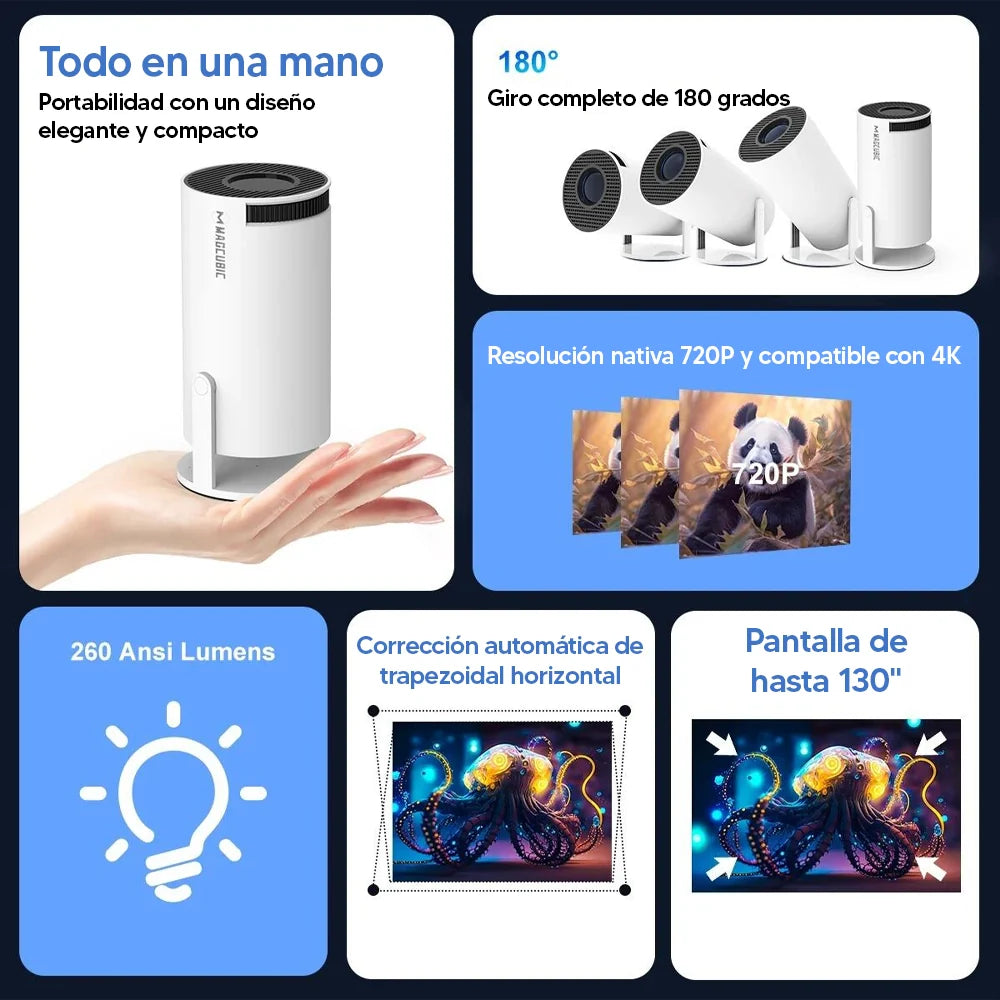 Proyector Portable MAGCUBIC 4K Pro