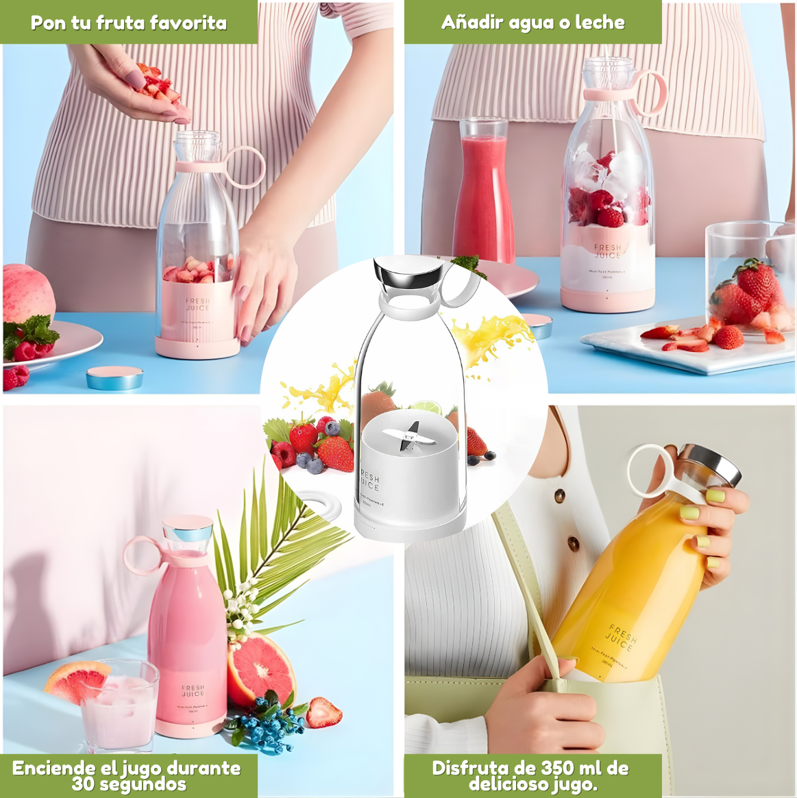 Mini licuadora portátil: licúe en cualquier lugar y en cualquier momento: ¡nutrición fresca para llevar!