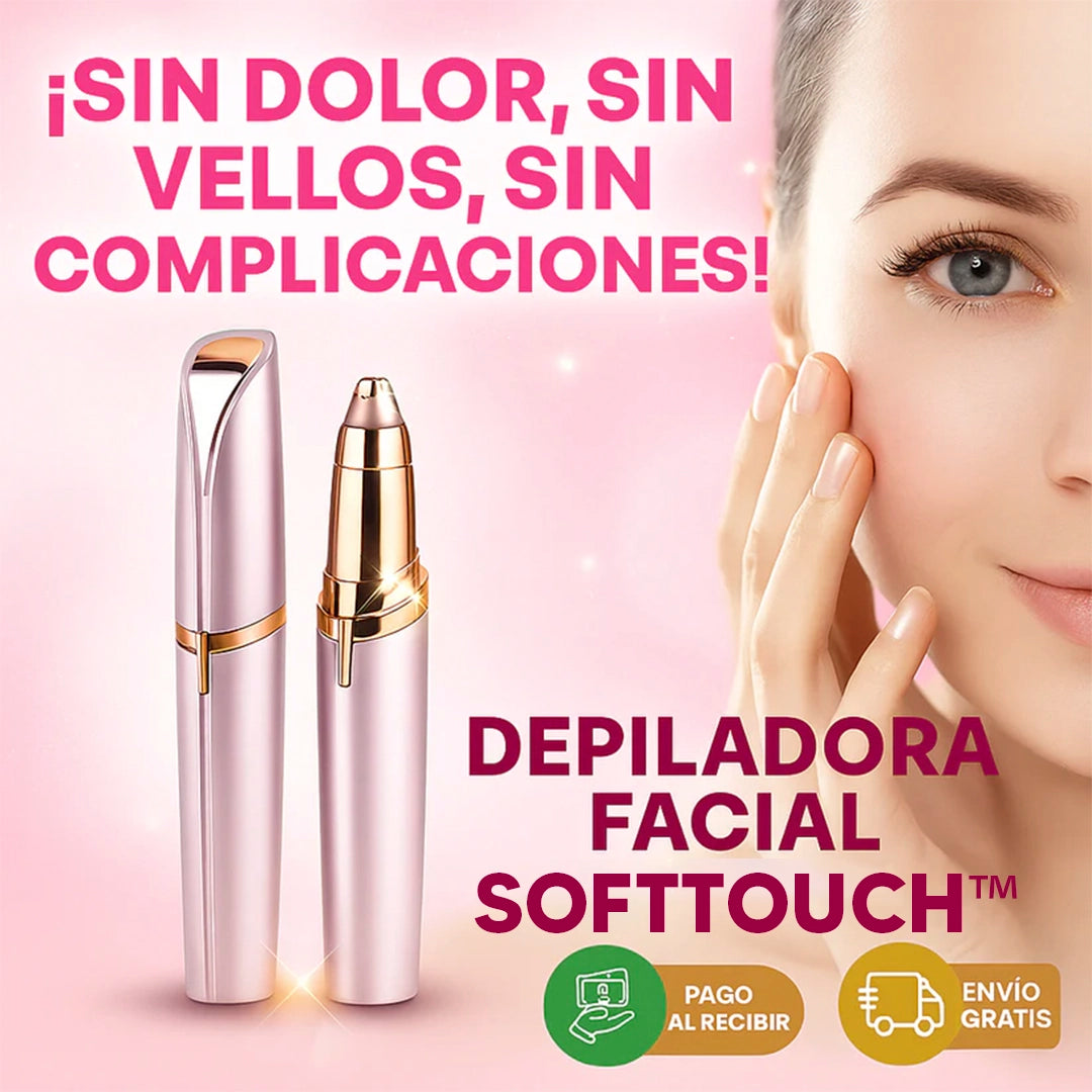 SoftTouch™ | BASTA DE CERA Y PINZAS: Depilación Facial Instantánea y Portátil.