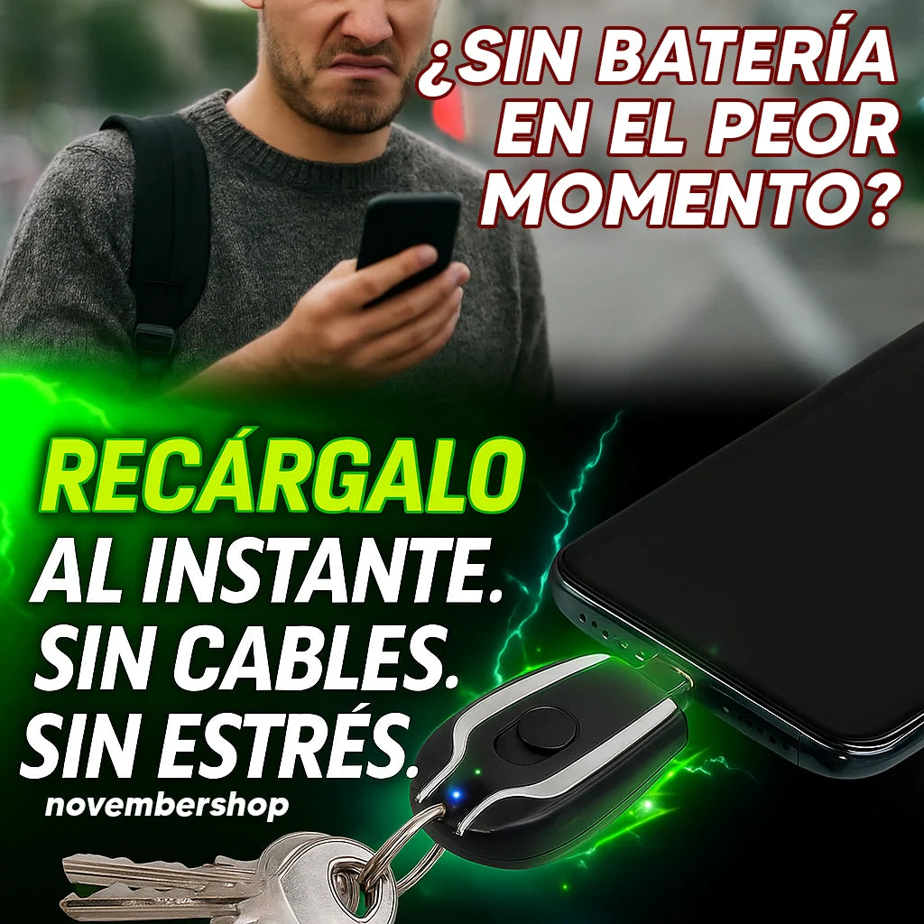 Llavero Cargador Tipo C/Lightning 2220mAh
