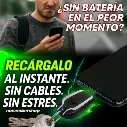 Llavero Cargador Tipo C/Lightning 2220mAh
