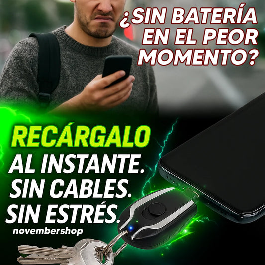 Llavero Cargador Tipo C/Lightning 2220mAh