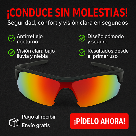 !PAGAS 1 LLEVAS 2! VisionPro™ – Gafas Antirreflejo para Conducción Nocturna