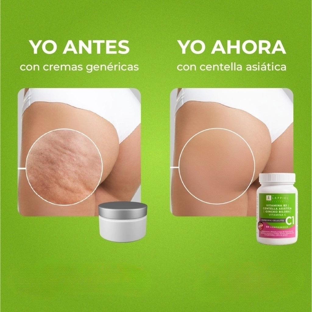 ANTI CELULITIS CENTELLA ASIATICA GINKO BILOBA / 60 COMPRIMIDOS