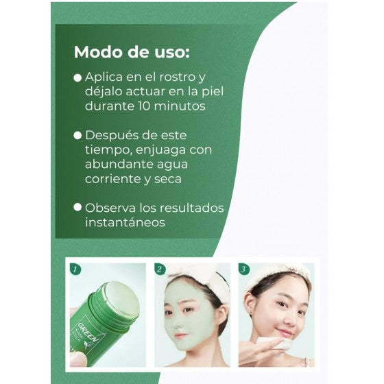 OFERTA 2x1 - Green Mask Te - Piel limpia, hidratada y sin puntos negros desde la primera aplicación.