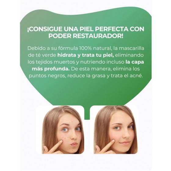 OFERTA 2x1 - Green Mask Te - Piel limpia, hidratada y sin puntos negros desde la primera aplicación.