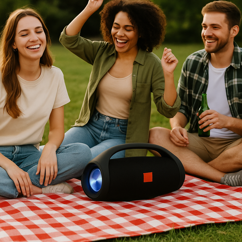 Boombox Portátil de Alta Potencia + Regalo Impermeable