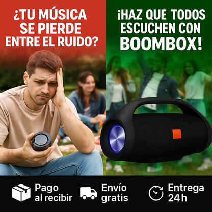 Boombox Portátil de Alta Potencia + Regalo Impermeable