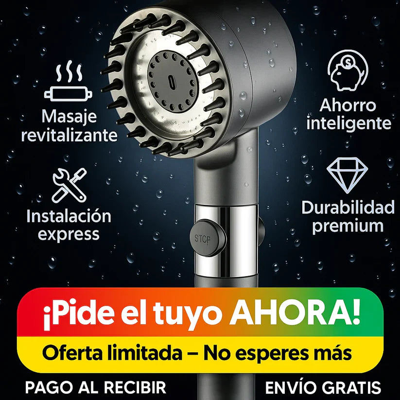 IonDrops™ -  La Ducha Potente que Ahorra Agua y Revitaliza Tu Cuerpo